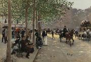 Jean Beraud Avenue Parisienne oil on canvas